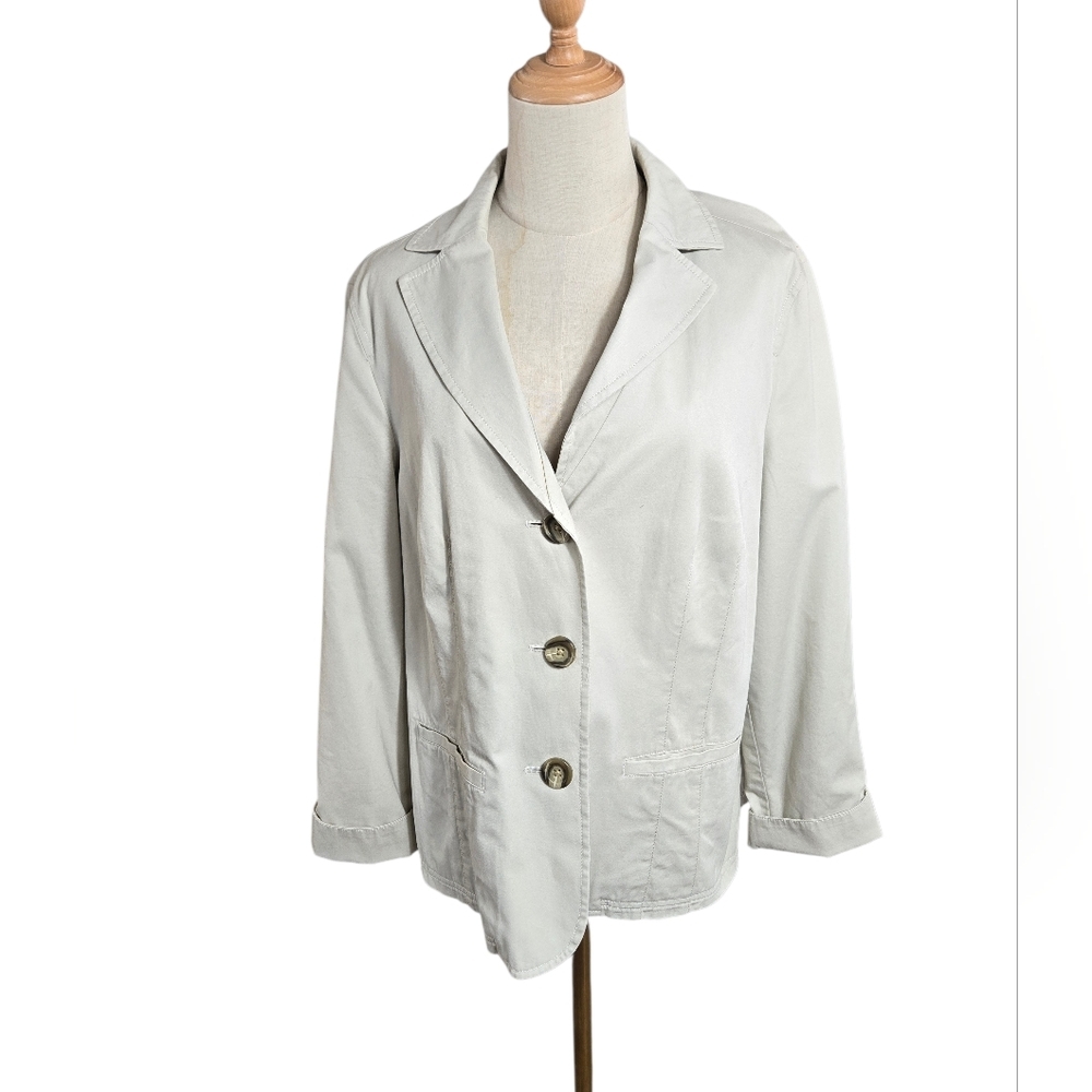 L.L.Bean Tan Cotton Jacket Blazer